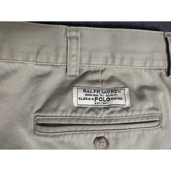 Polo Ralph Lauren Mens Classic Fit Chino Shorts Size 36 Beige 100% Cotton - Picture 6 of 13